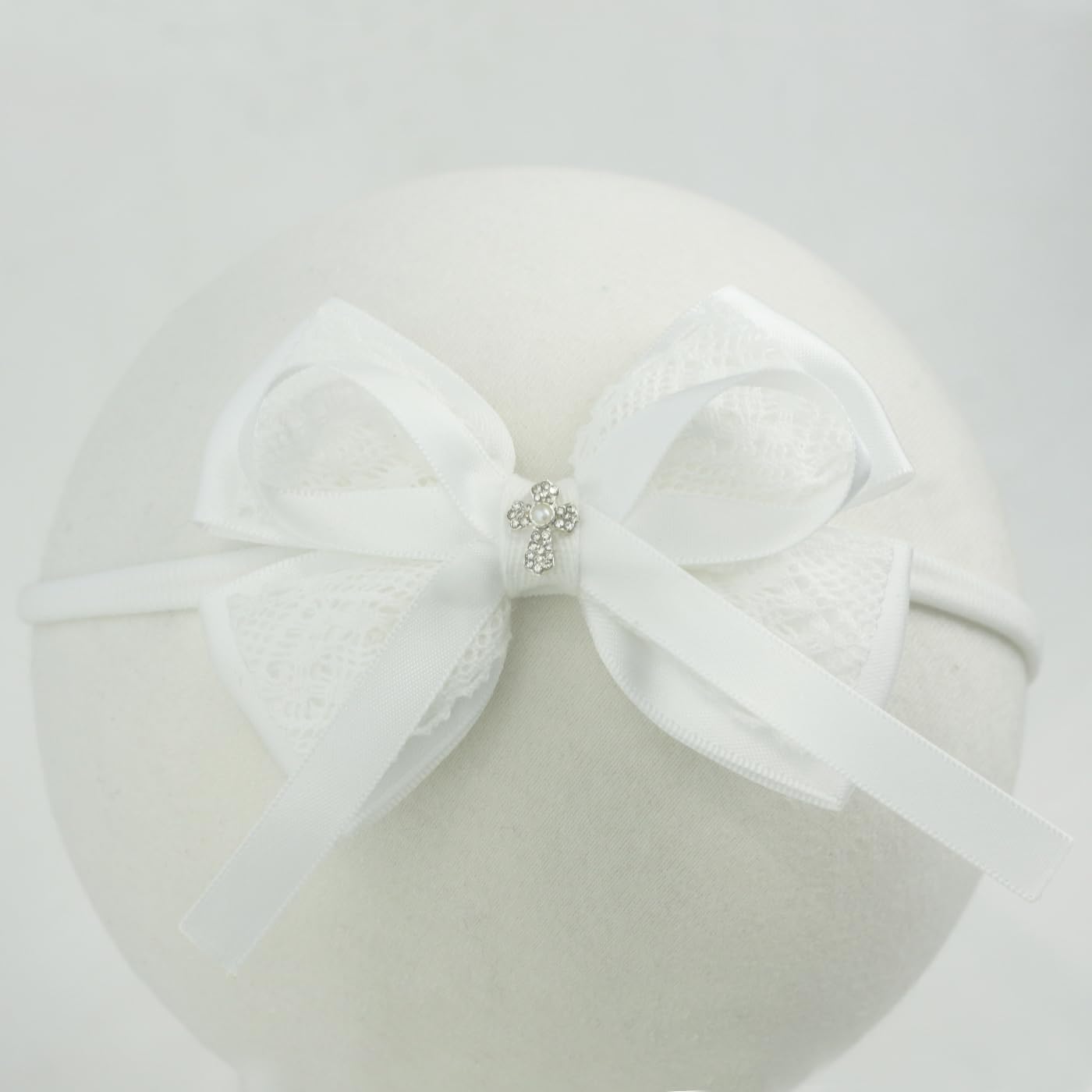 Nihao Baby dainty lace bow detail headband adds charming style to outfits and photos
