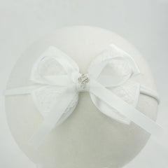Nihao Baby dainty lace bow detail headband adds charming style to outfits and photos