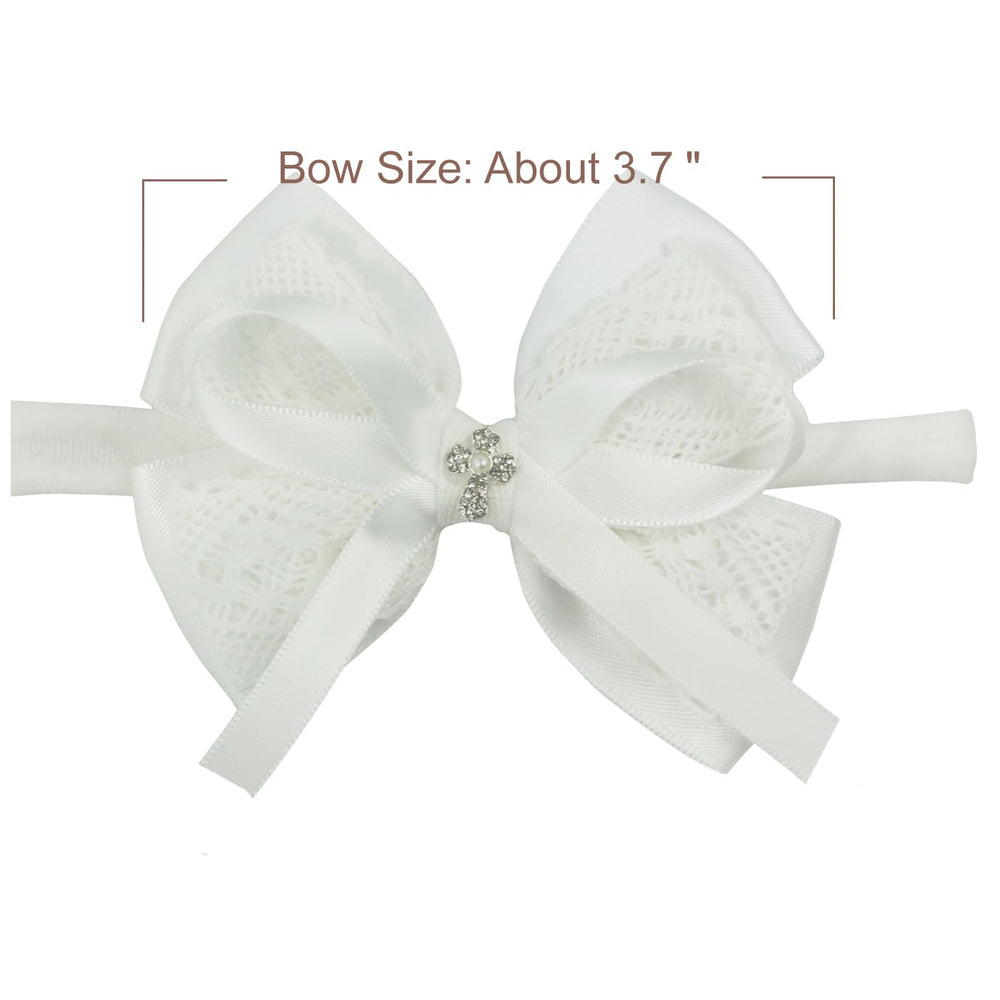 Nihao Baby gift-pack headband in white gauze bag ready for gifting