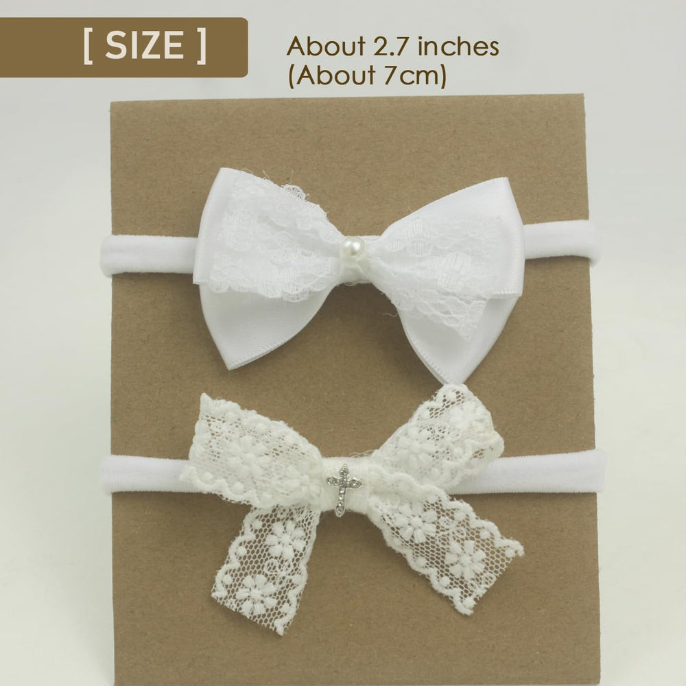 Nihao Baby gift-ready headband set packaged in white gauze bag.