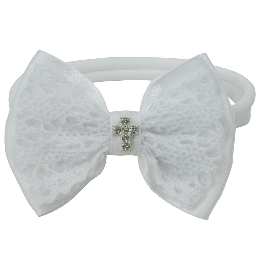 Nihao Baby Handmade ultra-soft headband with nylon band closeup for gentle wear