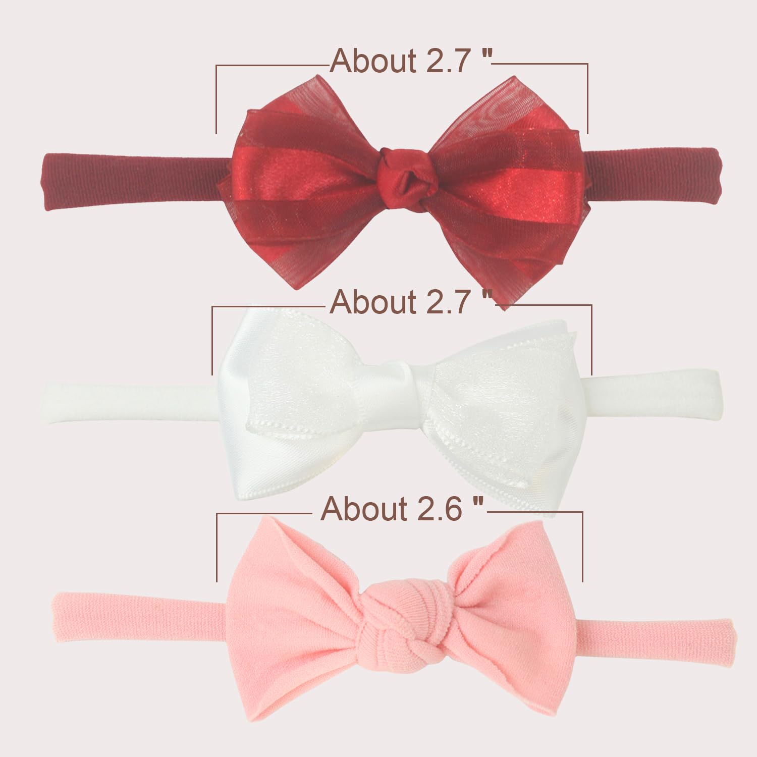 Nihao Baby headband style3 provides gentle stretch and secure fit for tiny heads