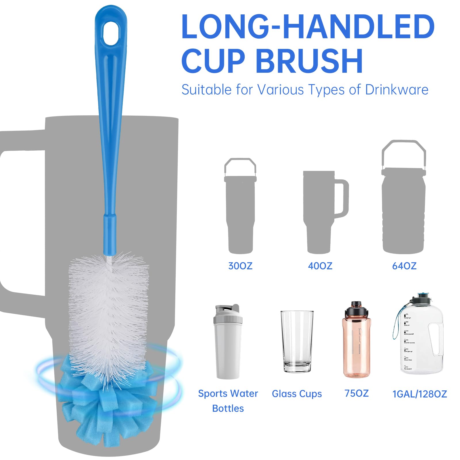 NiHome 12-inch straw brushes in use for deep straw cleaning