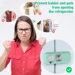 NiHome fridge lock package display shows six locks for family-safe storage