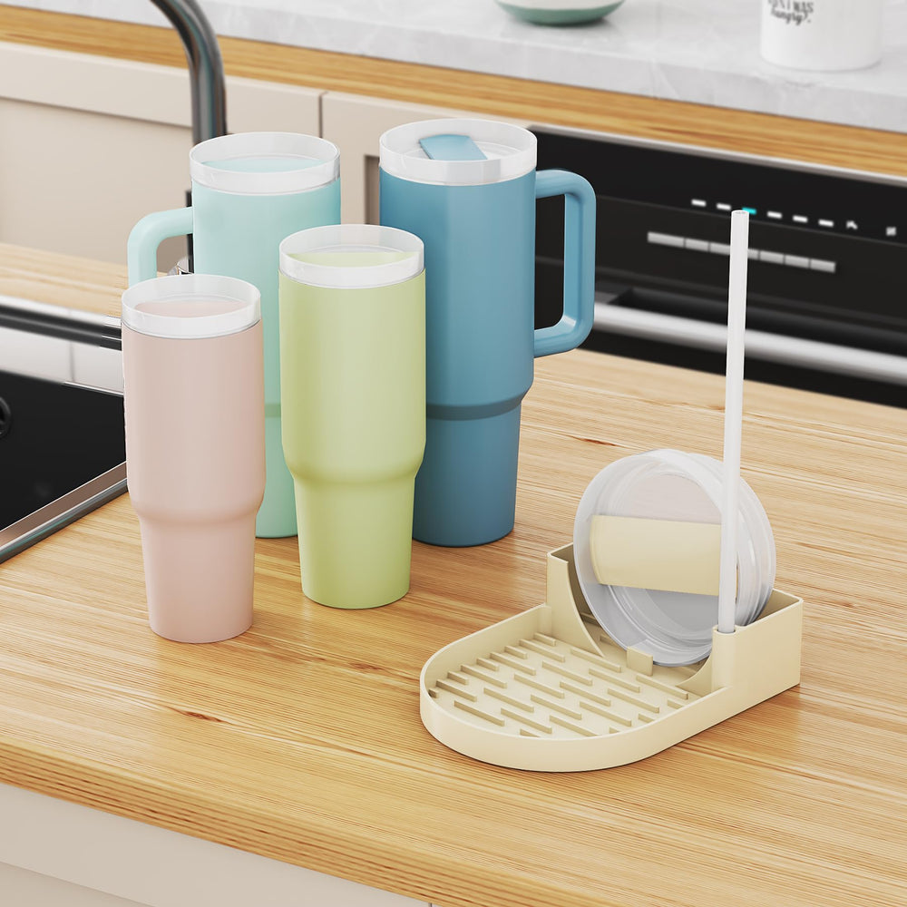 NiHome cream-white design adds elegant counter decor while drying