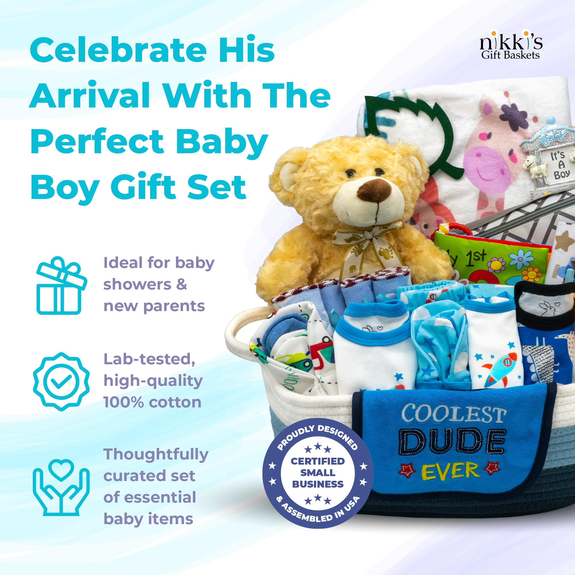 Nikki's Gift Baskets Bundle of Joy diaper changing clutch for on-the-go parents.