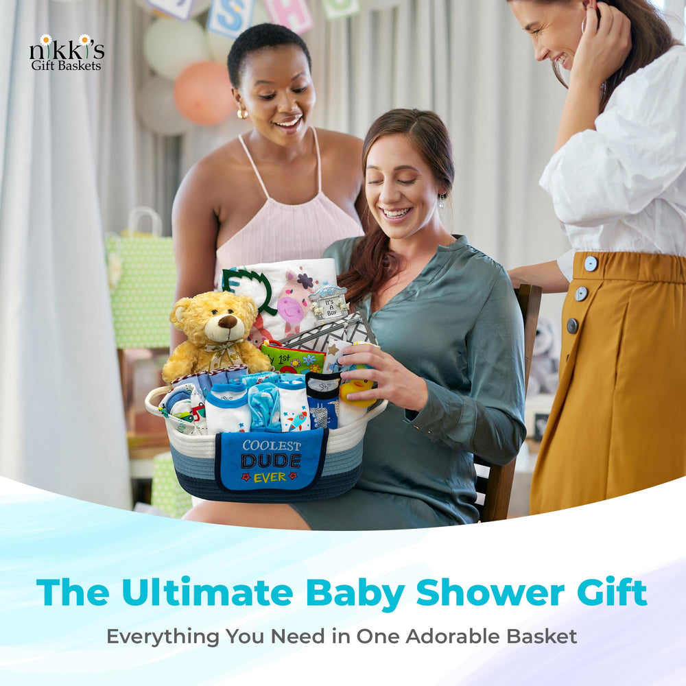 Nikki's Gift Baskets Bundle of Joy milestone blanket for tracking first milestones.
