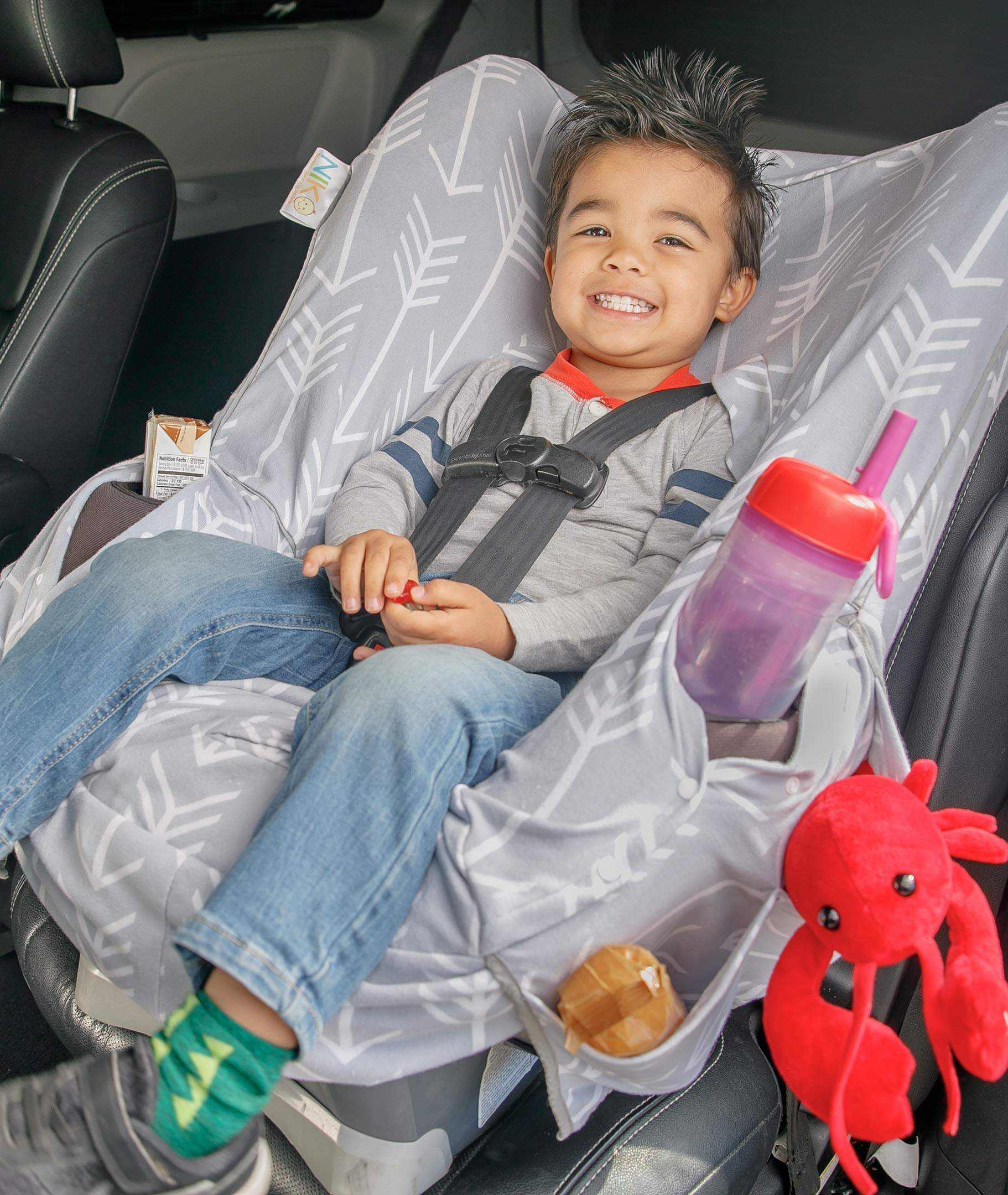 Niko Easy-Wash seat cover with Terry and Jersey fabrics for kid-friendly comfort.
