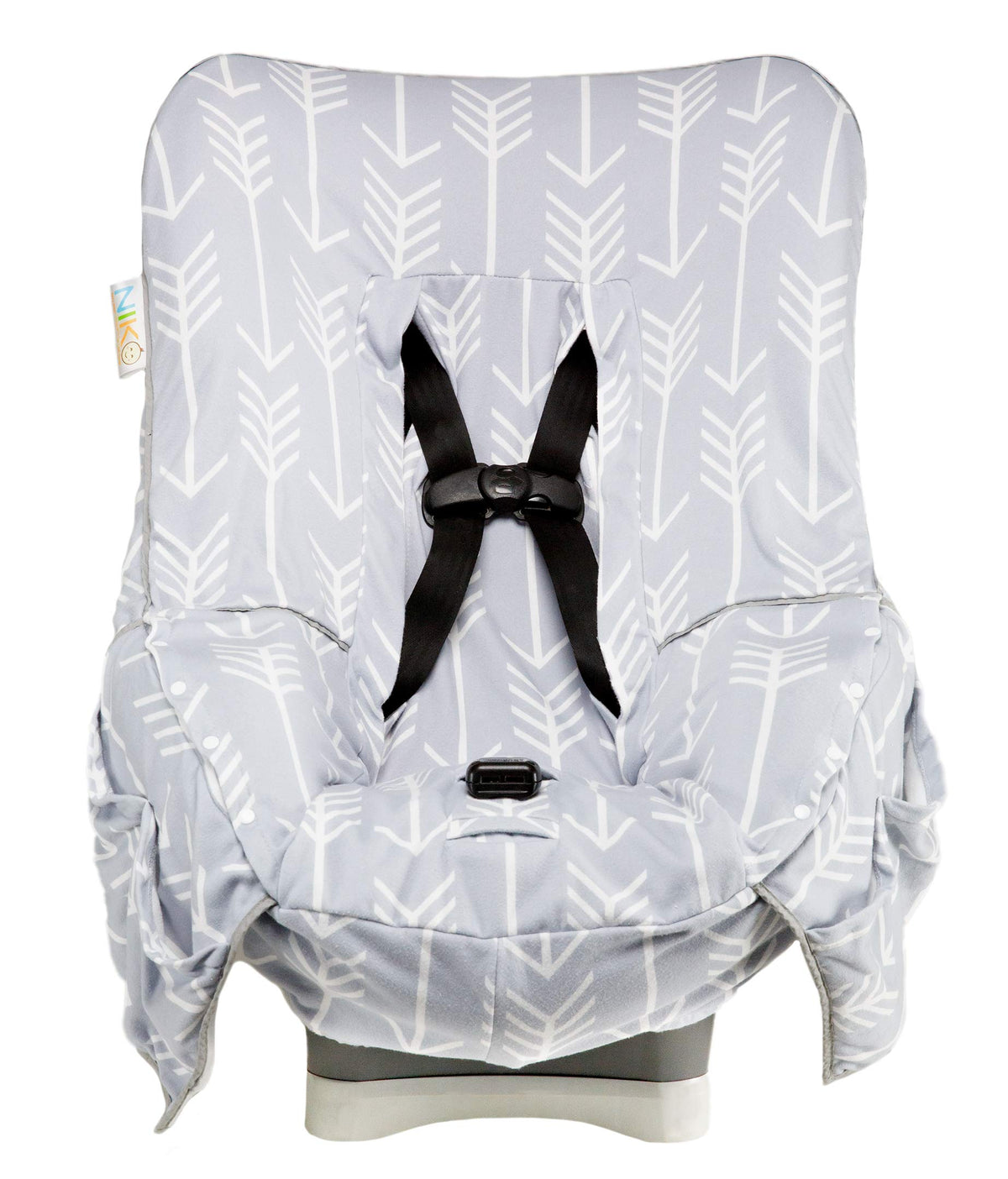 Niko Easy-Wash seat cover with universal harness openings for versatile car-seat compatibility.