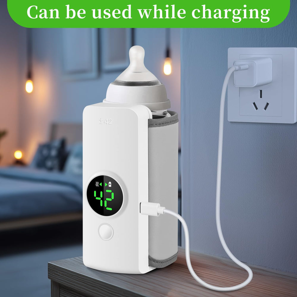 Niluto portable bottle warmer bottle-inside shows compatibility with most bottles.