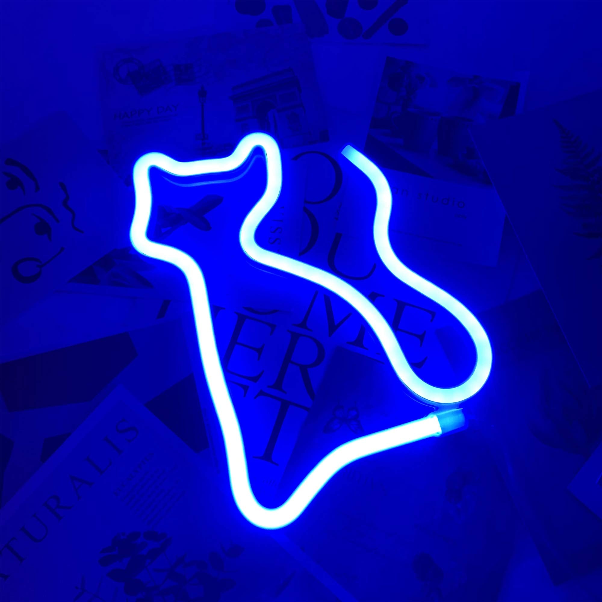 NiniTe LIGHTS cat neon light USB powered unit for easy night-time use.