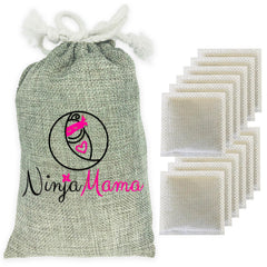 Ninja Mama diaper pail deodorizer rose sachet packaging highlights subtle rose scent