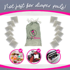 Ninja Mama rose sachet under the lid helps freshen nursery air