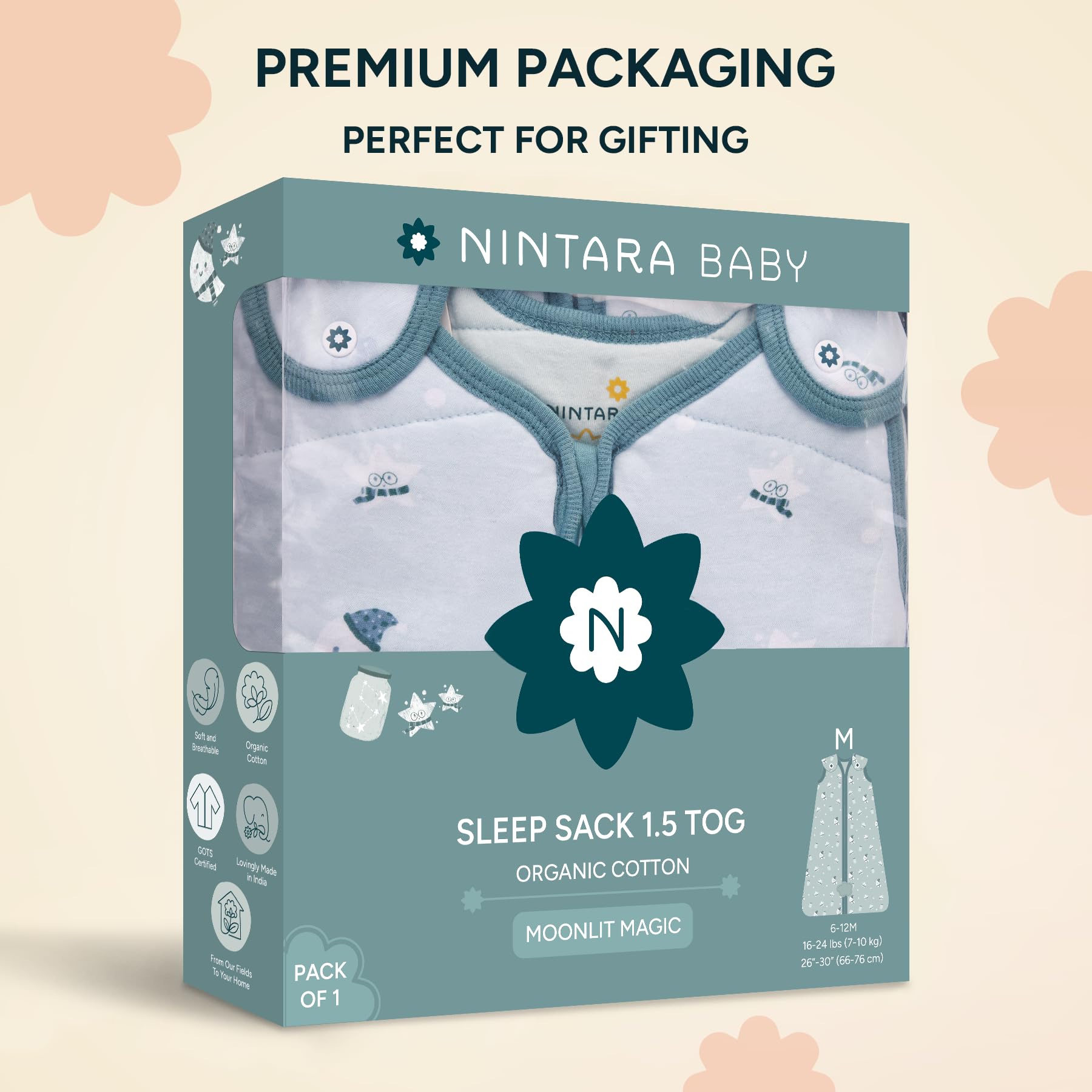 NINTARABABY safe sleepwear made from organic cotton with breathable fabric.
