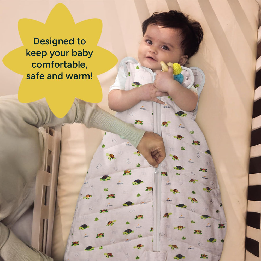 NINTARABABY top-to-bottom zipper enables quick diaper changes without disruption.