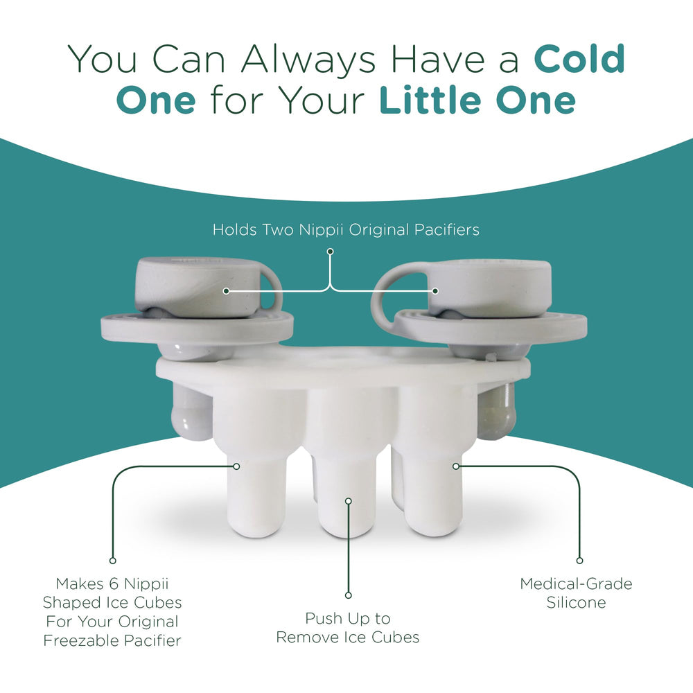 Nippii medical-grade silicone tray highlights BPA-free safety.