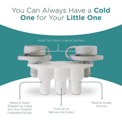 Nippii medical-grade silicone tray highlights BPA-free safety.