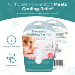 Nippii orthodontic nipple design supports comfortable fit during teething.