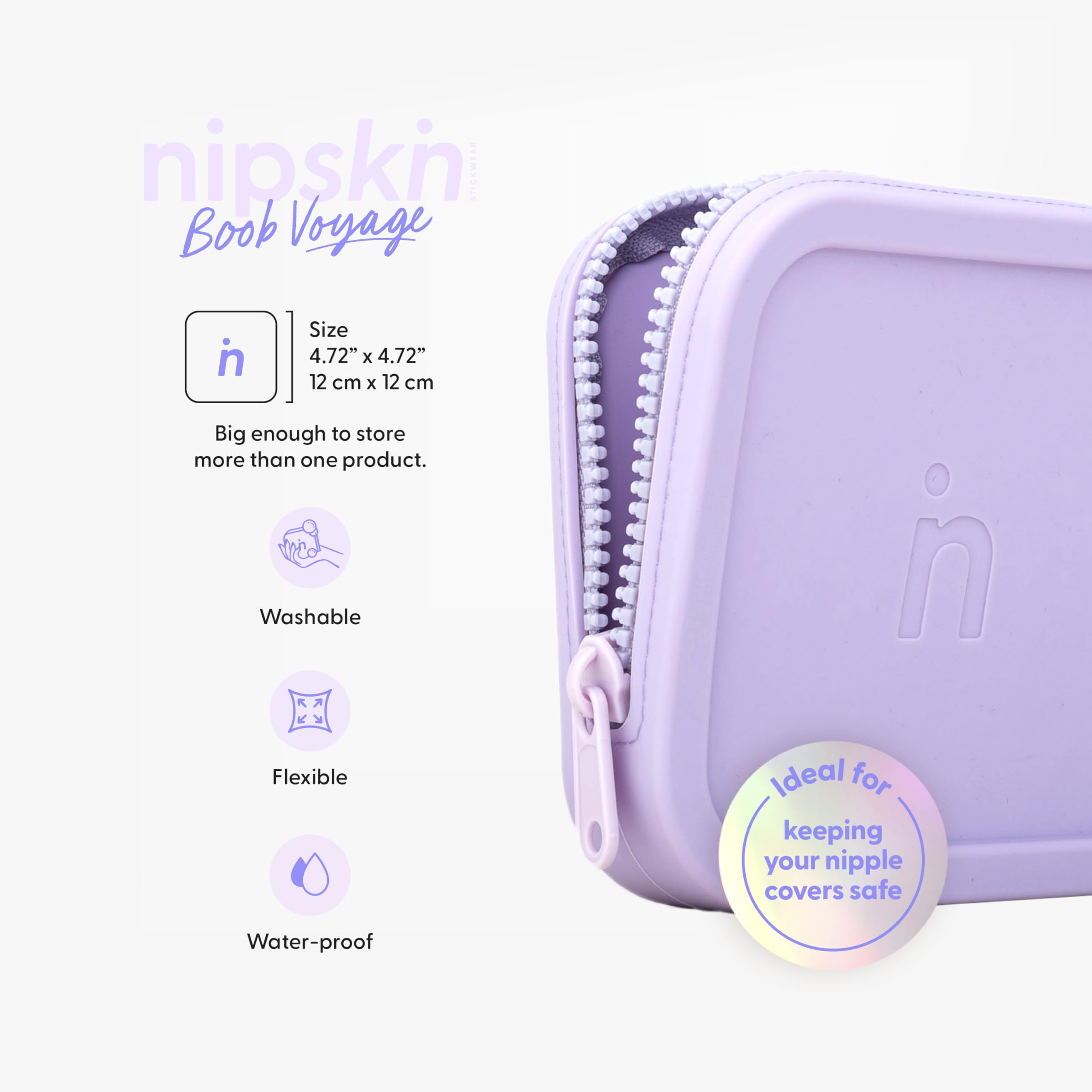 NIPSKIN Boob Voyage Travel Case opened, interior layout for multiple covers