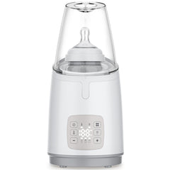 NIRGU baby bottle warmer front view showing compact bedside design for quick feeds