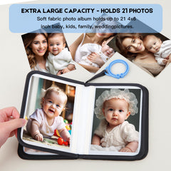 Niselity baby photo book capacity 21 photos shows ample space for relatives and milestones