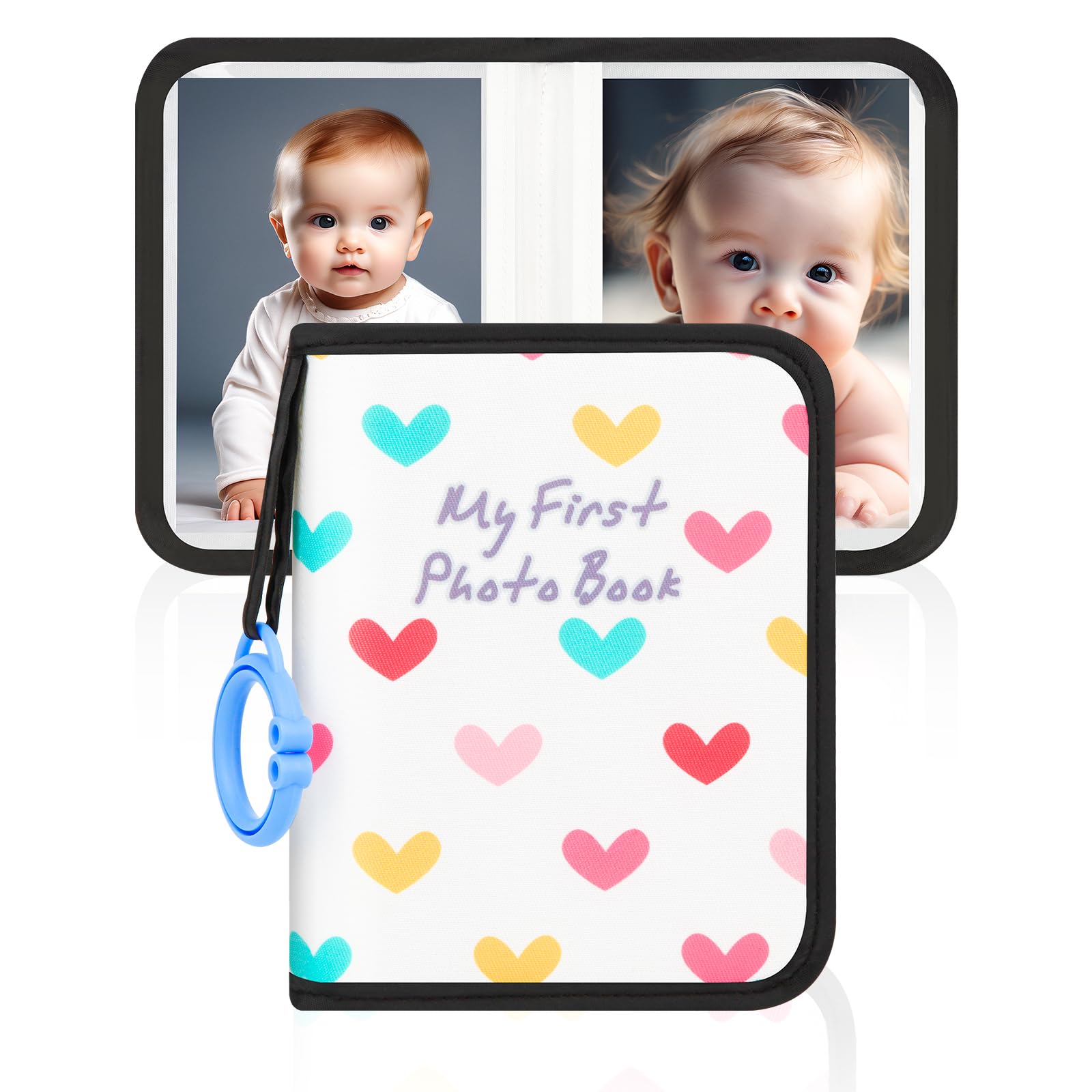 Niselity baby photo book front view highlights soft cover for gentle newborn memory keepsakes