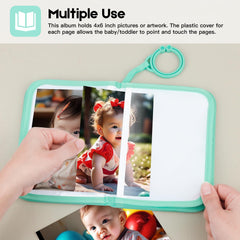 Niselity green clip accessory keeps the book attached to prams