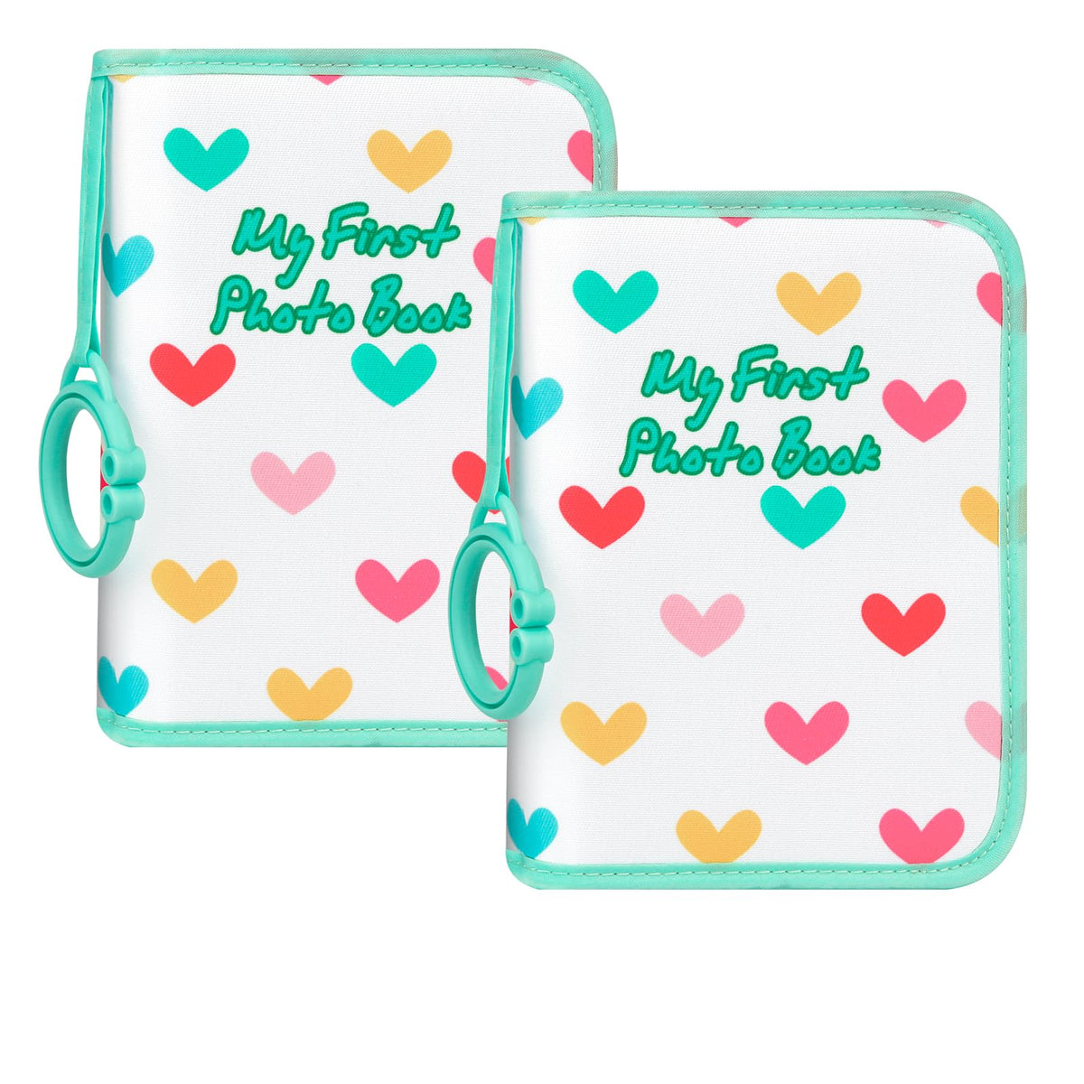 Niselity baby photo book green cover with soft fabric for baby's memories