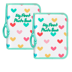 Niselity baby photo book green cover with soft fabric for baby's memories