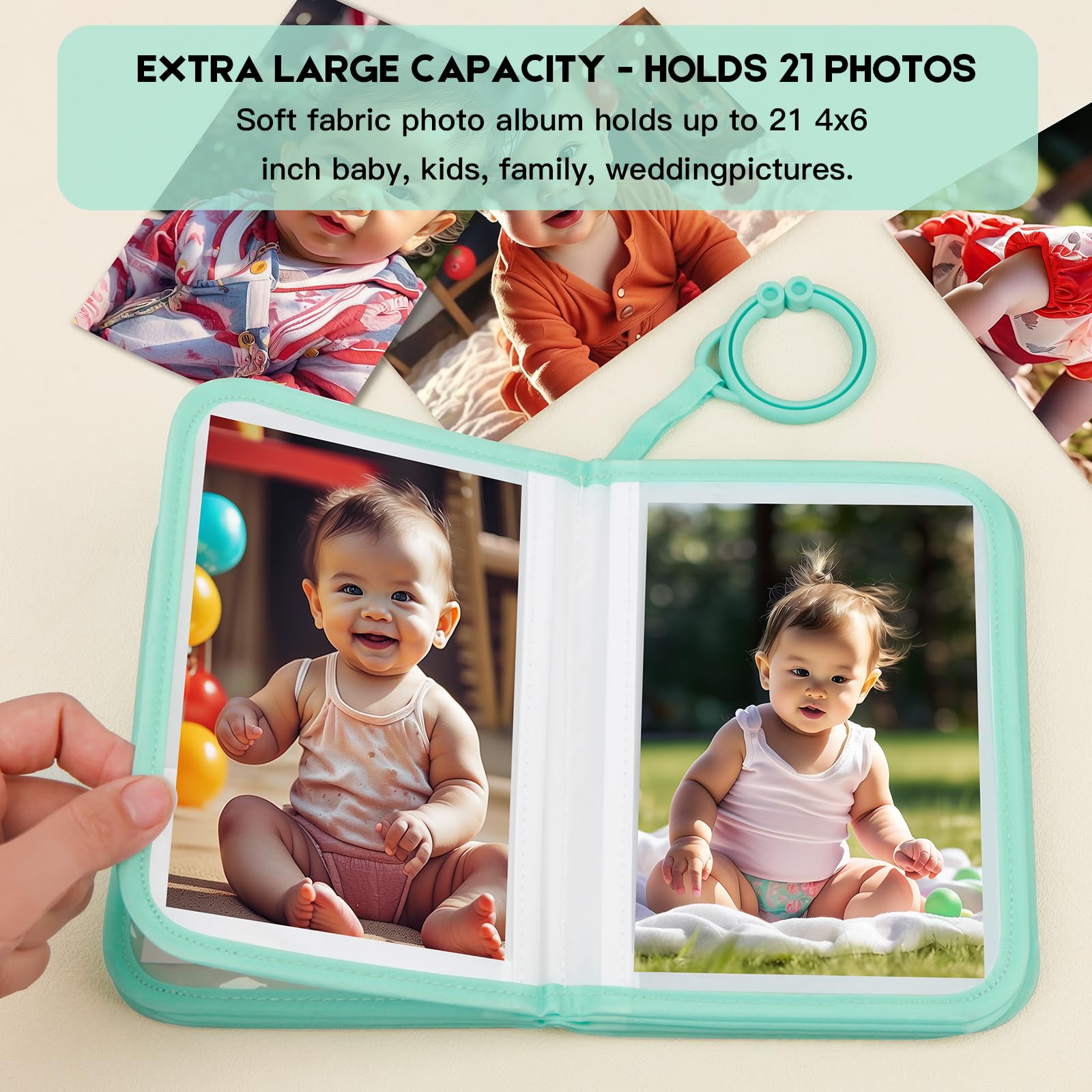 Niselity book organizes 4x6 photos neatly for daily viewing