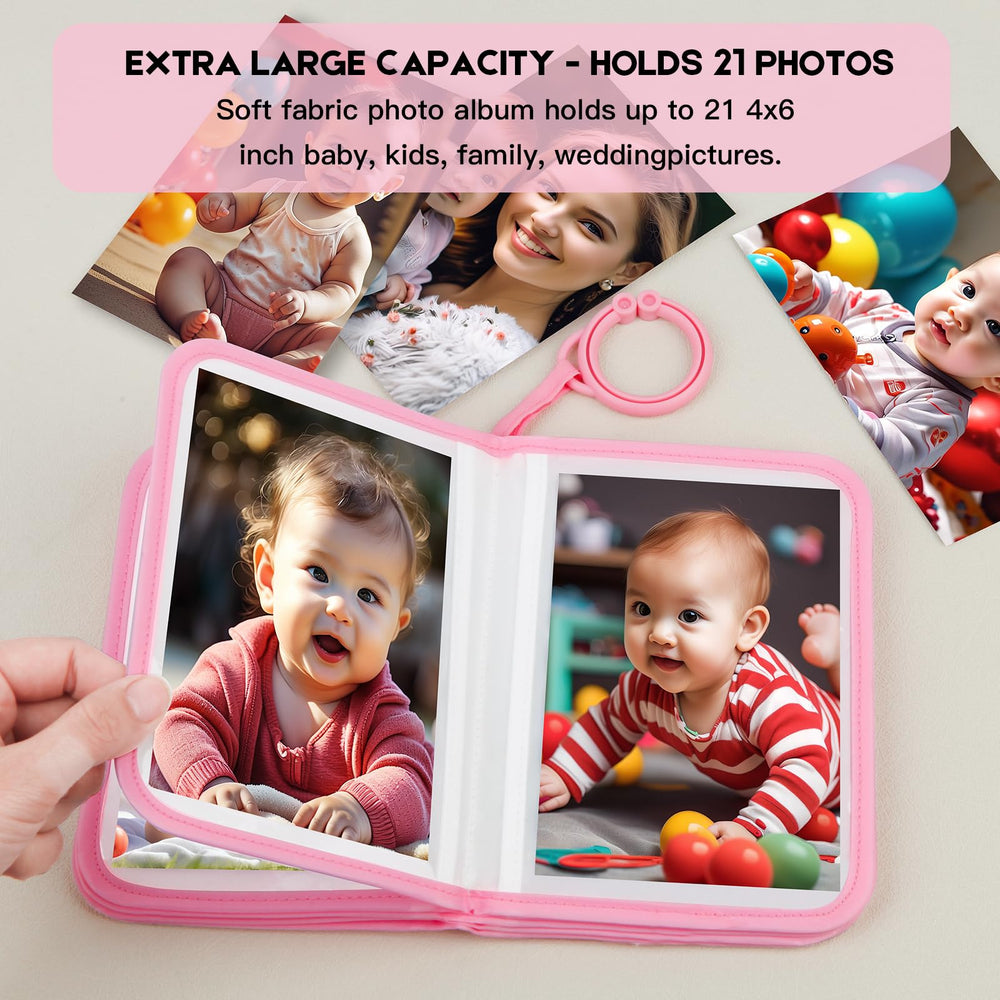 Niselity baby photo book soft cloth cover for gentle handling