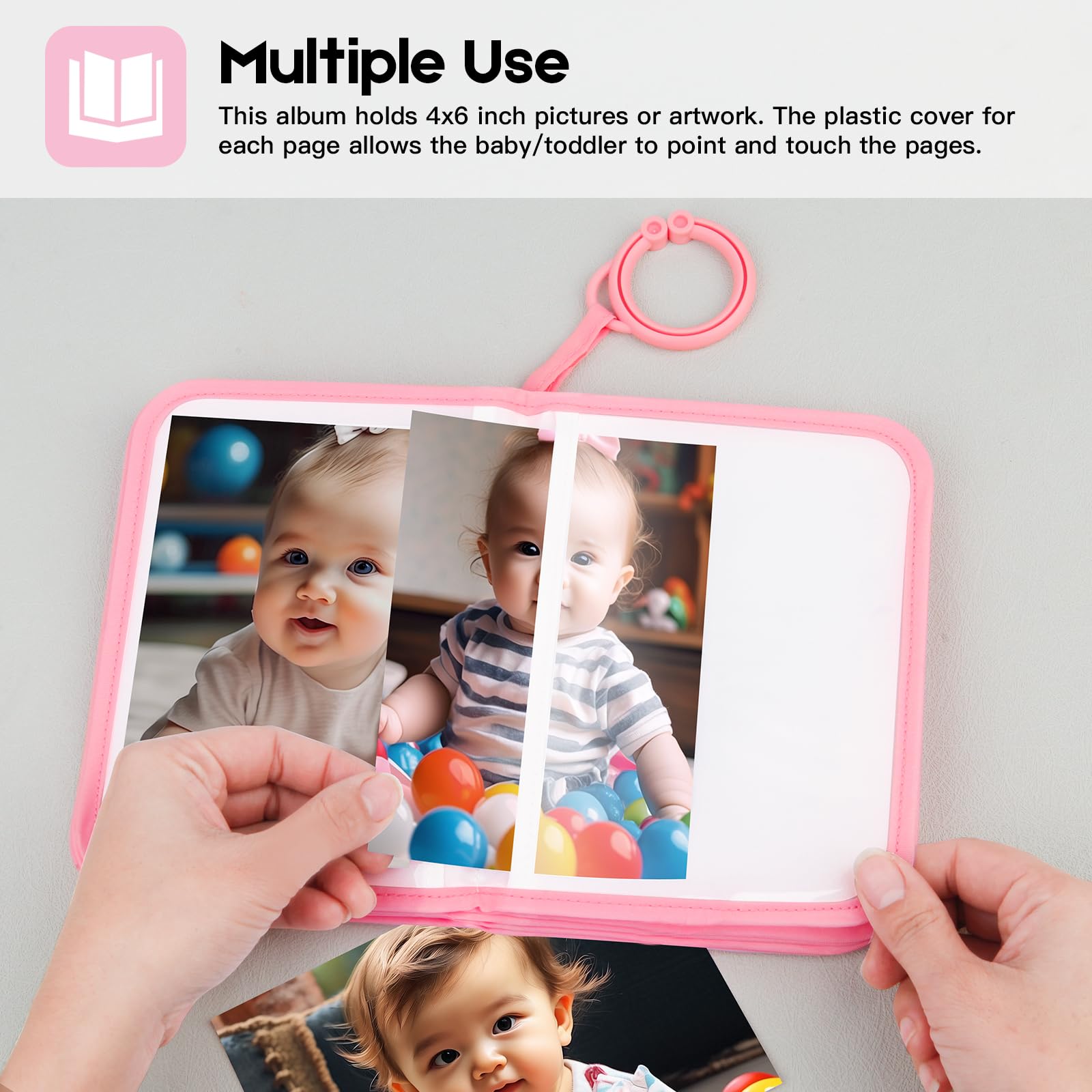 Niselity baby photo book toddler friendly pages for quick flipping