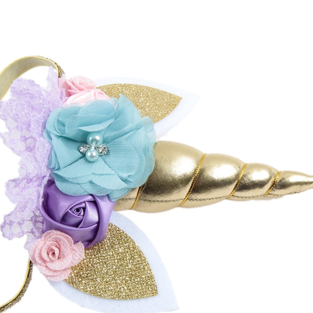 Nishine baby headband with elastic fit and chiffon flowers for comfort