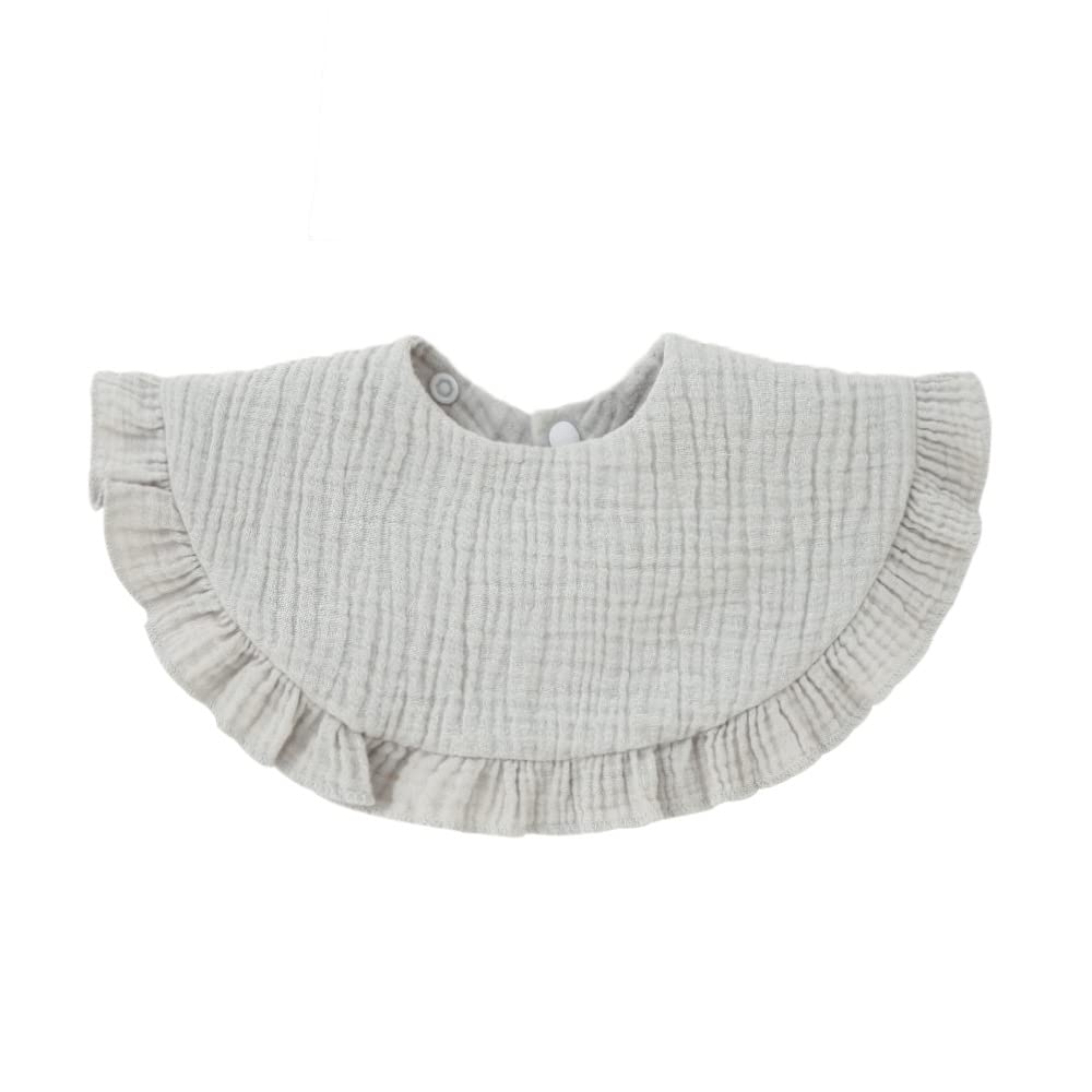 Nishine muslin bandana bibs worn with outfits for everyday style.