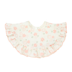 Nishine flower-set bibs on a baby demonstrating comfort and versatile outfits