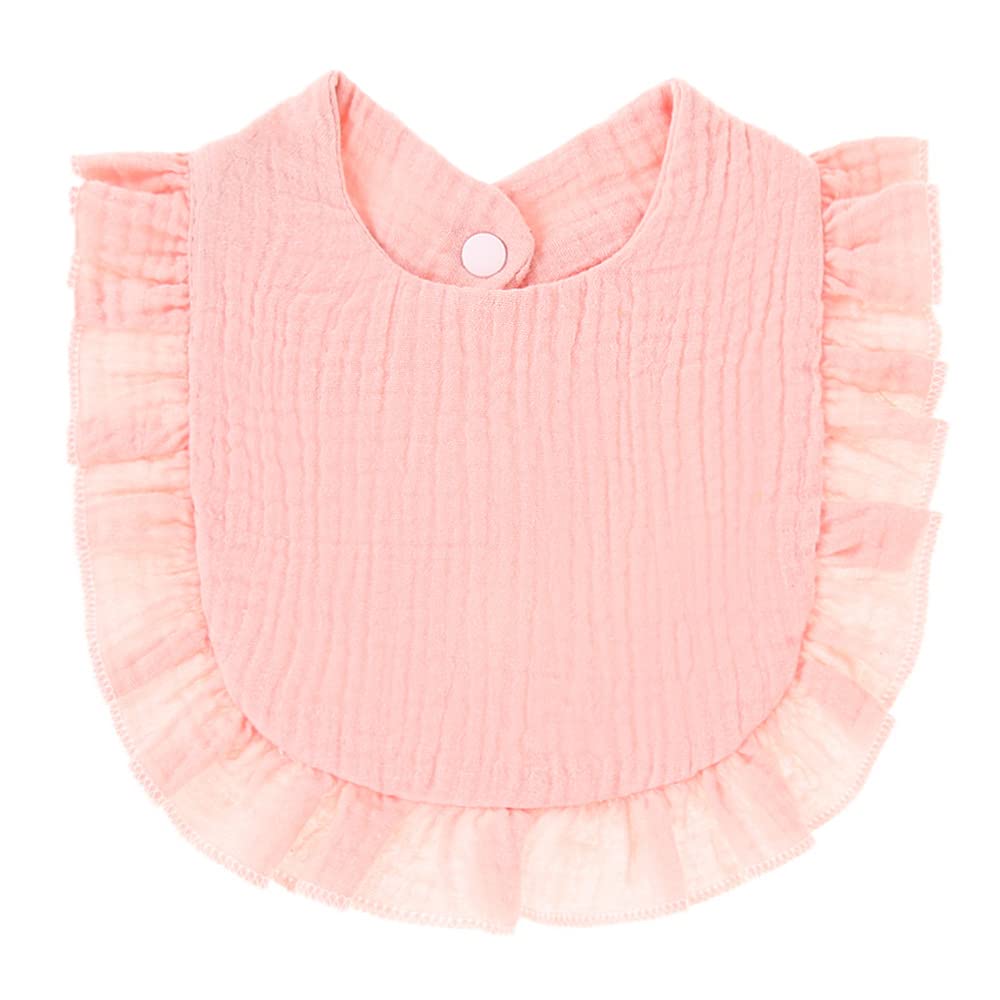 Nishine bib soft cotton texture emphasizing gentle touch for baby's skin.