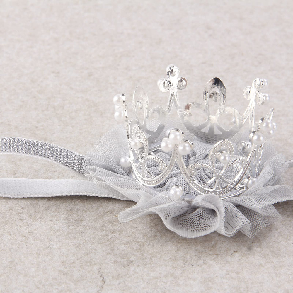Nishine Princess crown elastic band fits most toddlers for easy styling