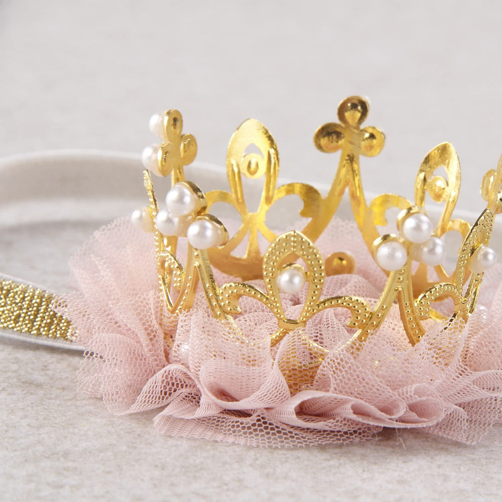 Nishine Princess crown pear gold material-detail shows alloy and rhinestones