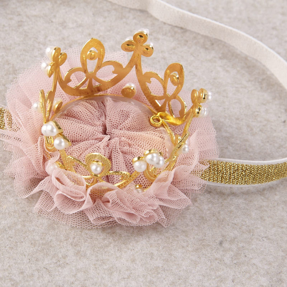 Nishine Princess crown pear gold with dress-up outfit for family photos