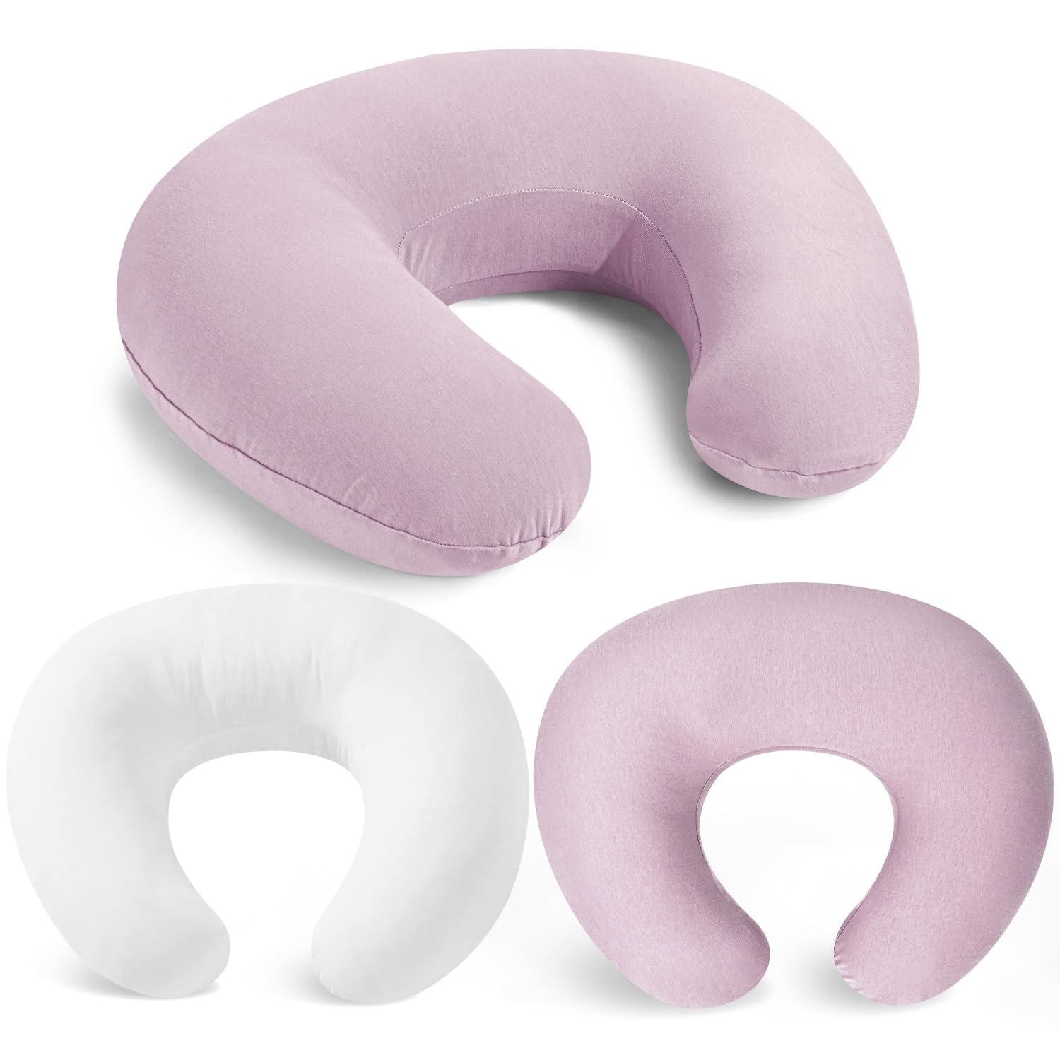 NiSleep nursing pillow cover close-up shows ultra-soft jersey cotton for baby comfort