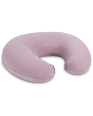 NiSleep nursing pillow size demo shows 6.3 by 17.7 by 22 inches