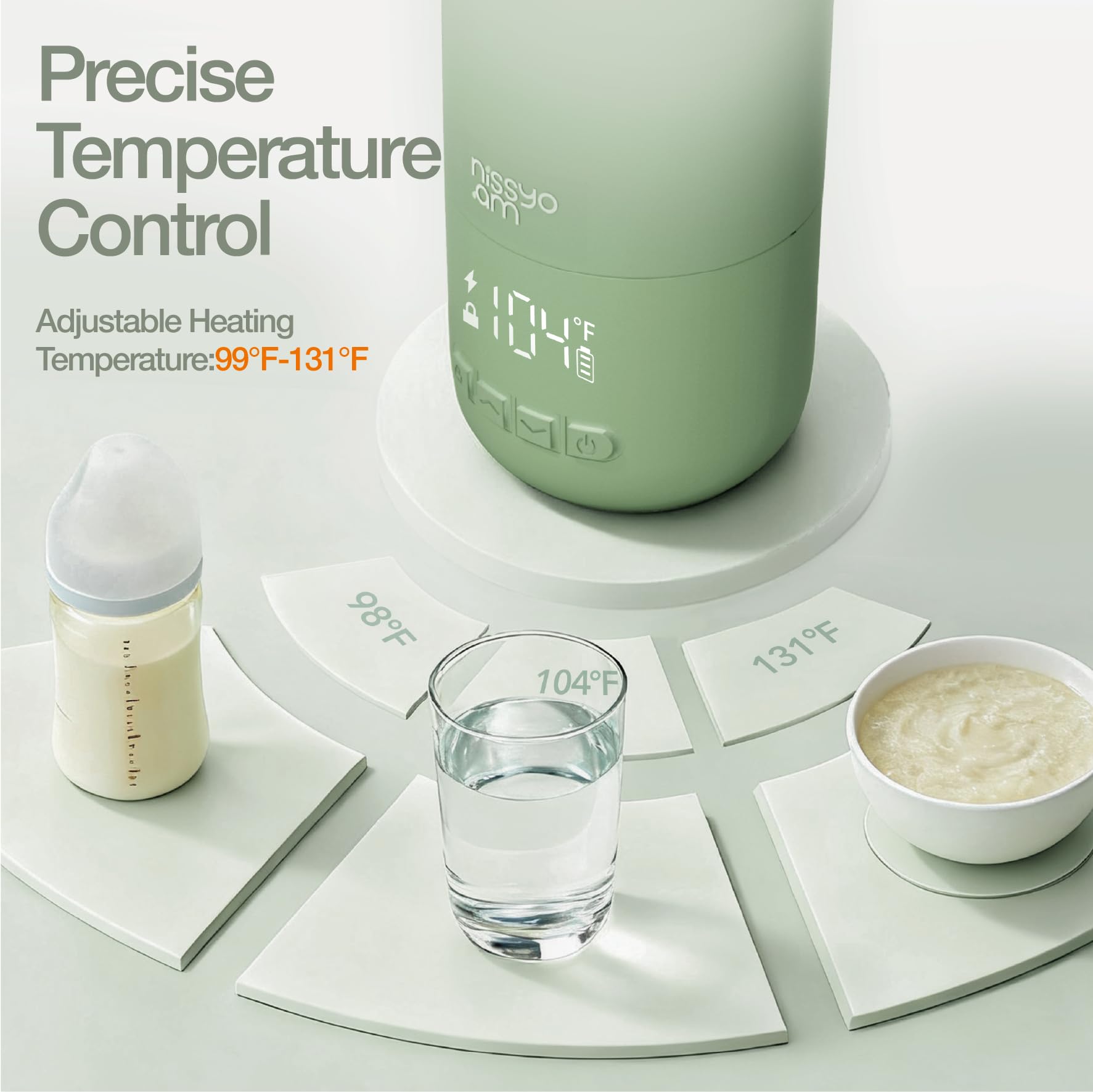 NISSYO.AM 316 stainless steel body resists odors and rust.