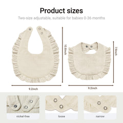 NISXABEBE bibs with flounce lace detail elevate outfits while staying comfy.
