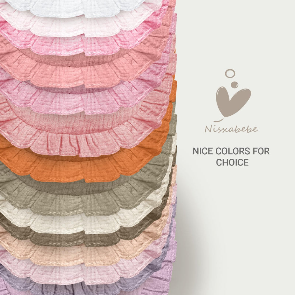 NISXABEBE Baby Muslin Bibs gift pack ideal for baby showers.