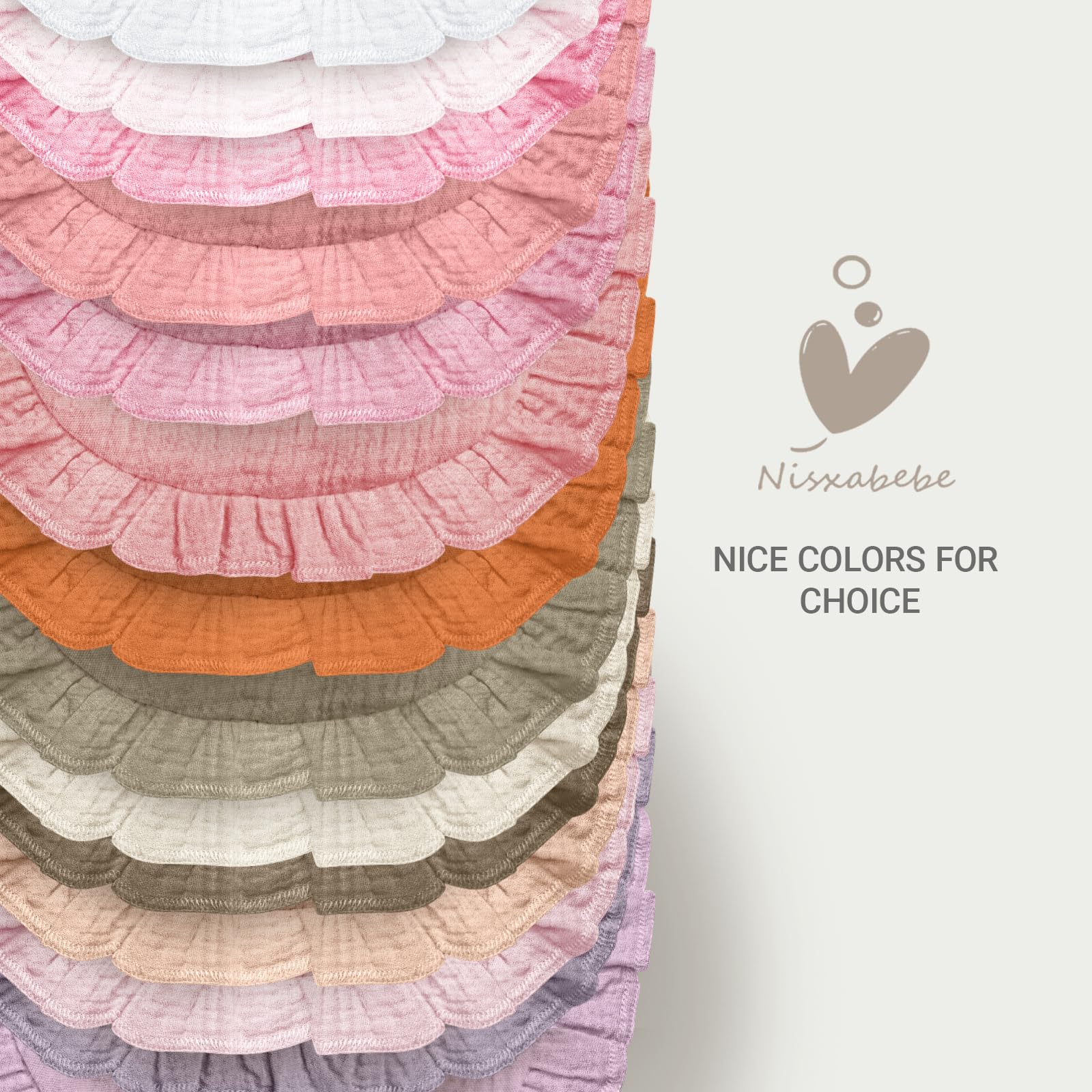 NISXABEBE baby-muslin-bibs gift-ready-pack serves as a thoughtful baby shower gift.