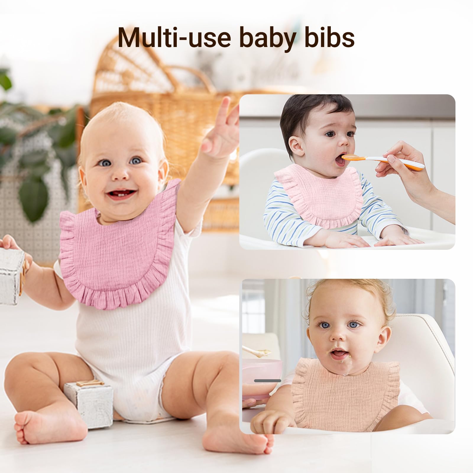NISXABEBE drool bib designed for teething and daily use.