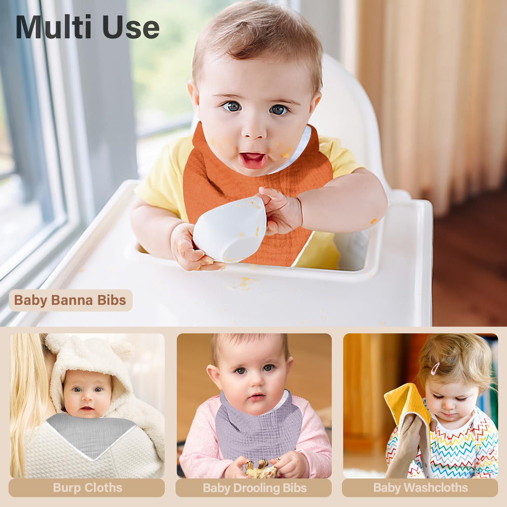 NISXABEBE muslin bib gift-set image highlighting practical baby gift