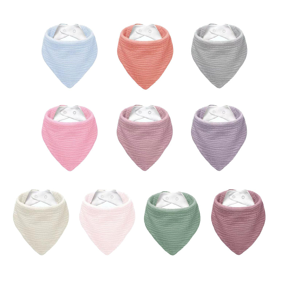 NISXABEBE muslin baby bib soft-front view for breathable comfort