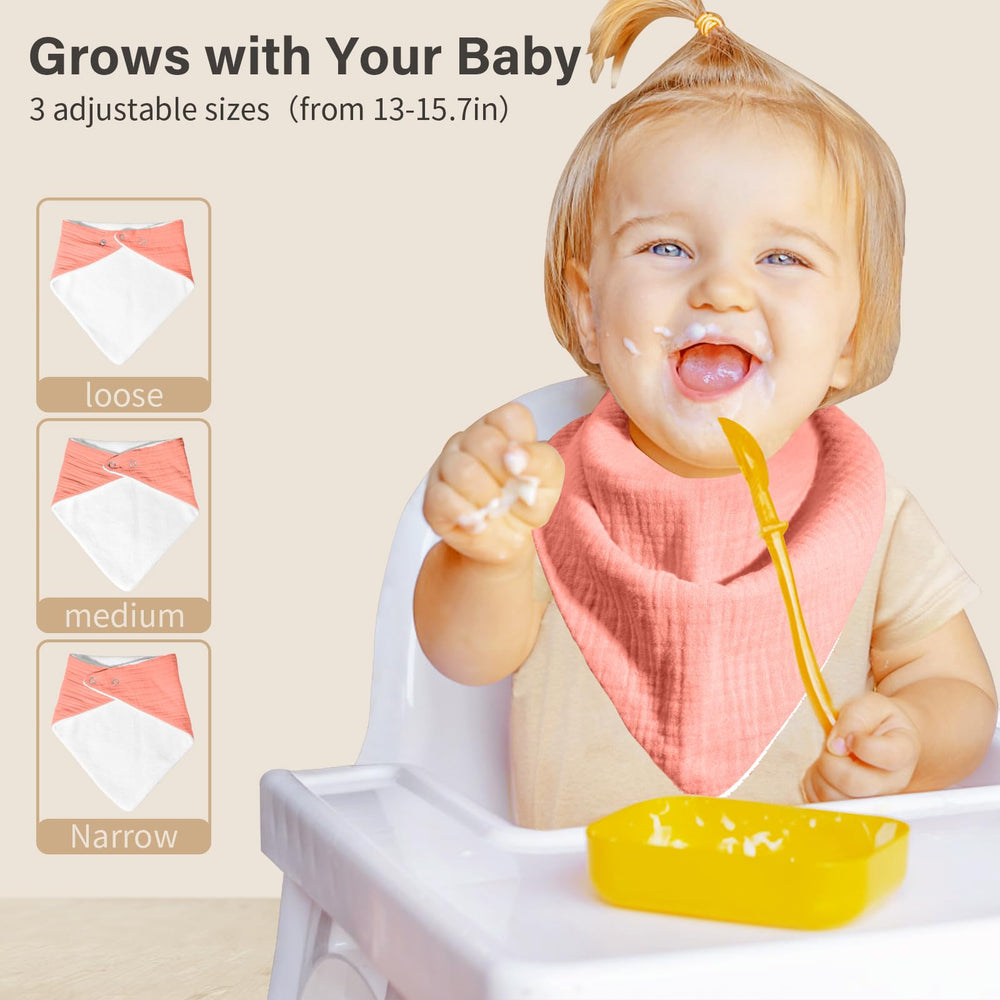 NISXABEBE muslin bib neat-stitching close-up ensures skin-safe seams.