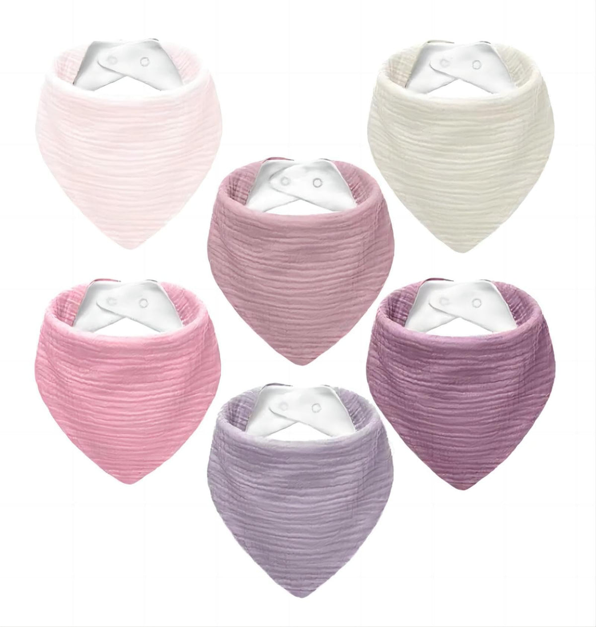 NISXABEBE muslin bib soft-front view, breathable comfort for baby wear.